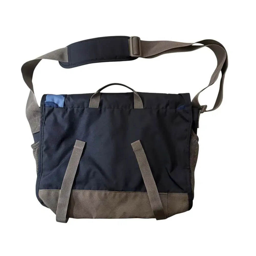 Lands' End Kids Messenger Bag Blue Camouflage School Laptop Bag